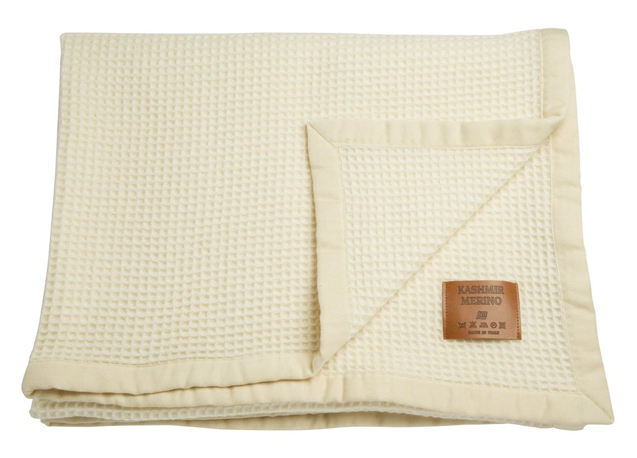 Image of Coperta Invernale Modello Abeille In Lana Merino - Culla - Abeille