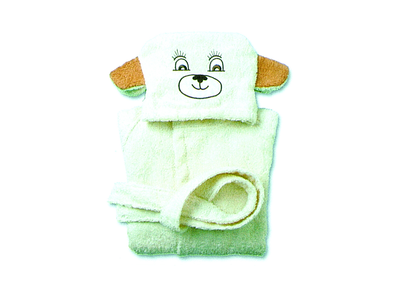 Image of Accappatoio Per Bambini Con Cappuccio Modello Orso - 3-4anni - Orso