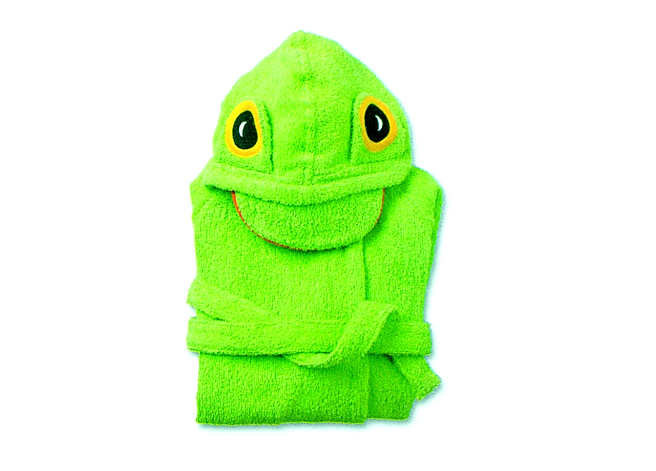 Image of Accappatoio Per Bambini Con Cappuccio Modello Rana - 1-2anni - Rana