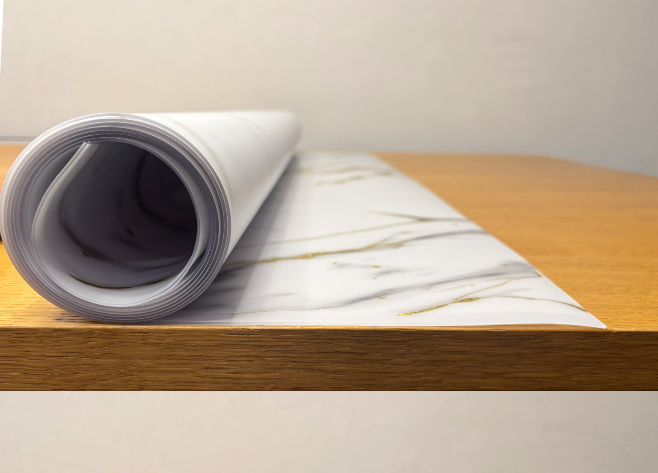 Tovaglia Antimacchia Plastificata PVC Proteggi Tavolo Crystal Marmo 1,55mm - 100X500 - D11