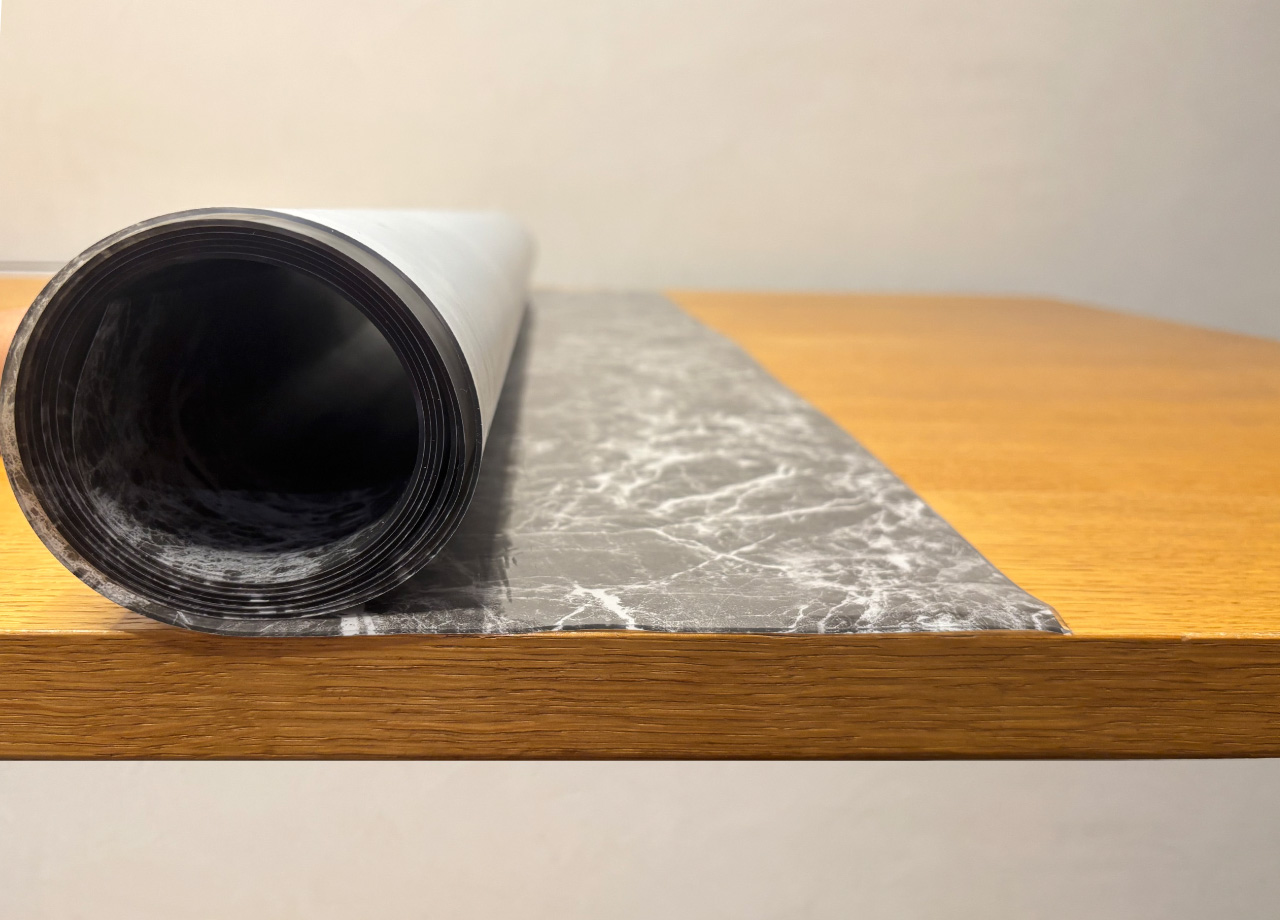 Tovaglia Antimacchia Plastificata PVC Proteggi Tavolo Crystal Marmo 1,55mm - 100X500 - D7