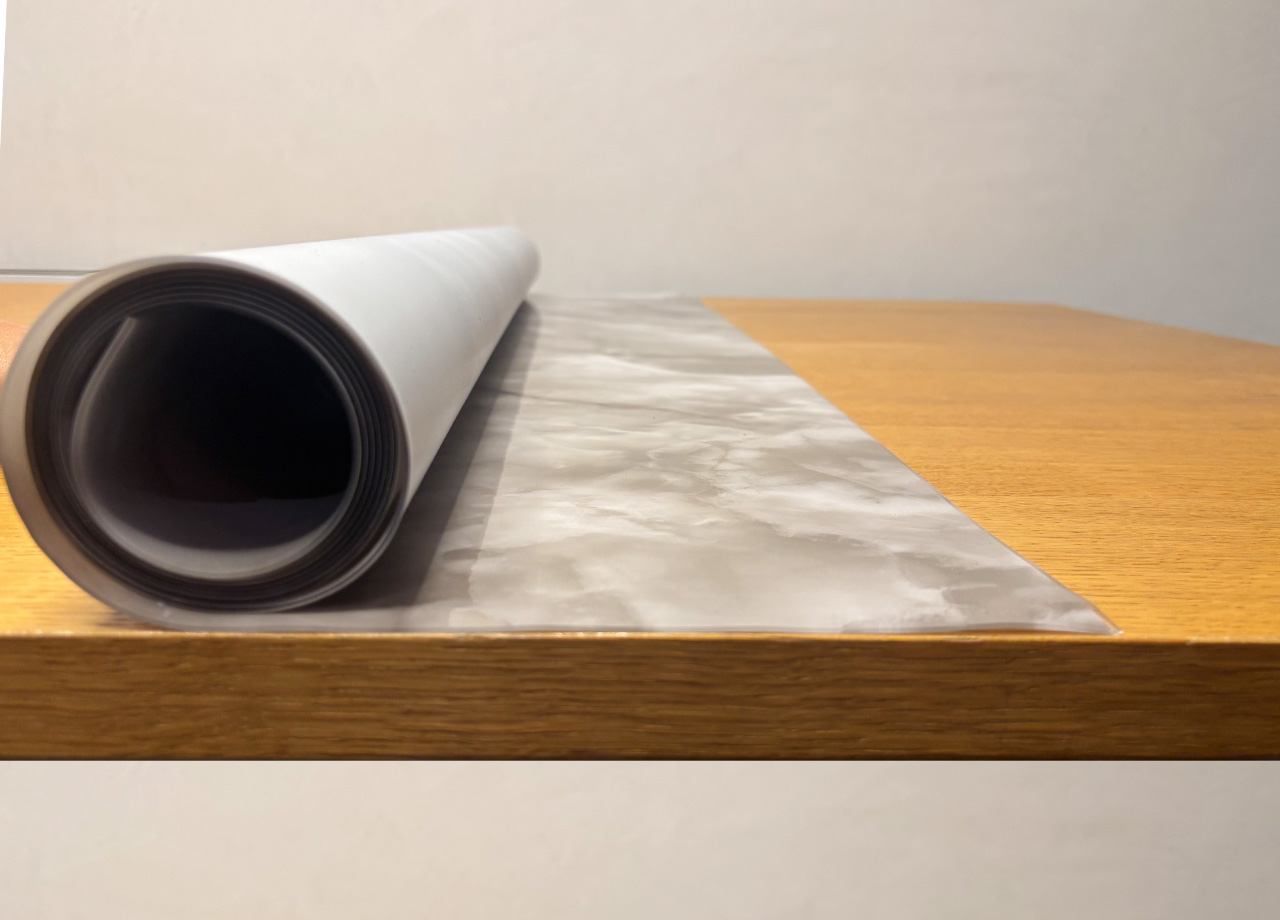 Tovaglia Antimacchia Plastificata PVC Proteggi Tavolo Crystal Marmo 1,55mm - 100X500 - D8