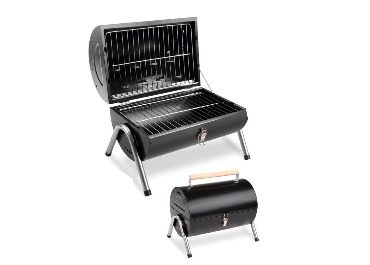 Barbeque Esterno A Carbonella Griglia Estate Campeggio In Acciaio Mod Frankfort