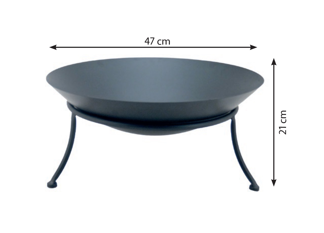 Braciere Da Esterno Melbourne In Ferro - Ciotola Per Fuoco Legna, Design Moderno Per Giardino E Terrazzo