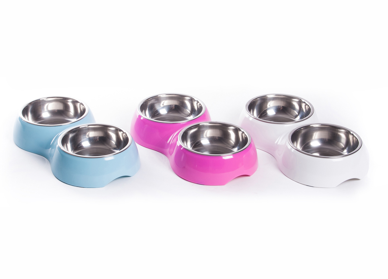 Image of Set 3 Pezzi In Colori Assortiti Ciotola Modello Bis Per Animali Domestici cod009