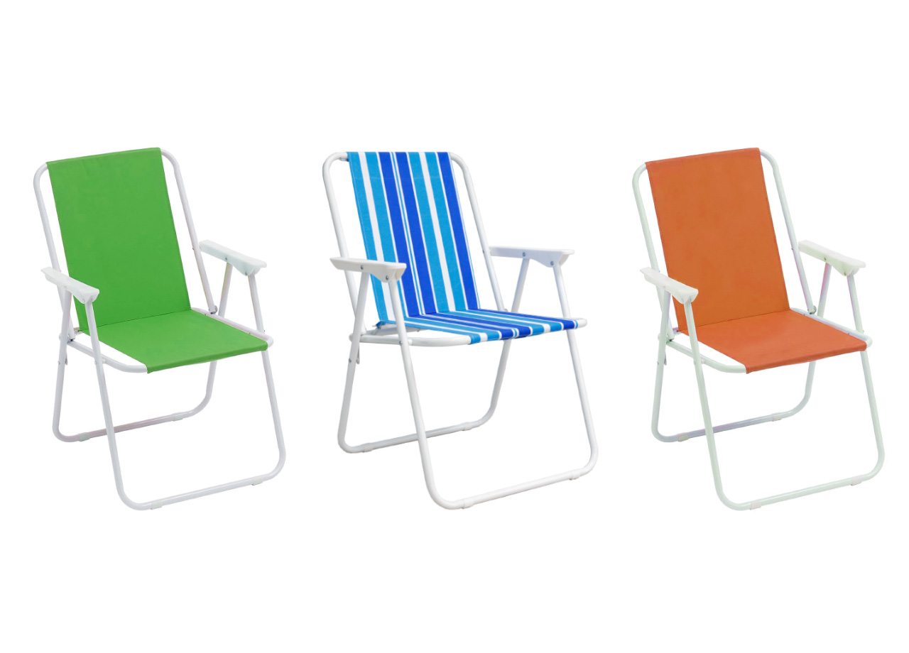 Sedia Camping Spiaggia Pieghevole Con Schienale Da Giardino Modello Miramare - Foto 4 di 11