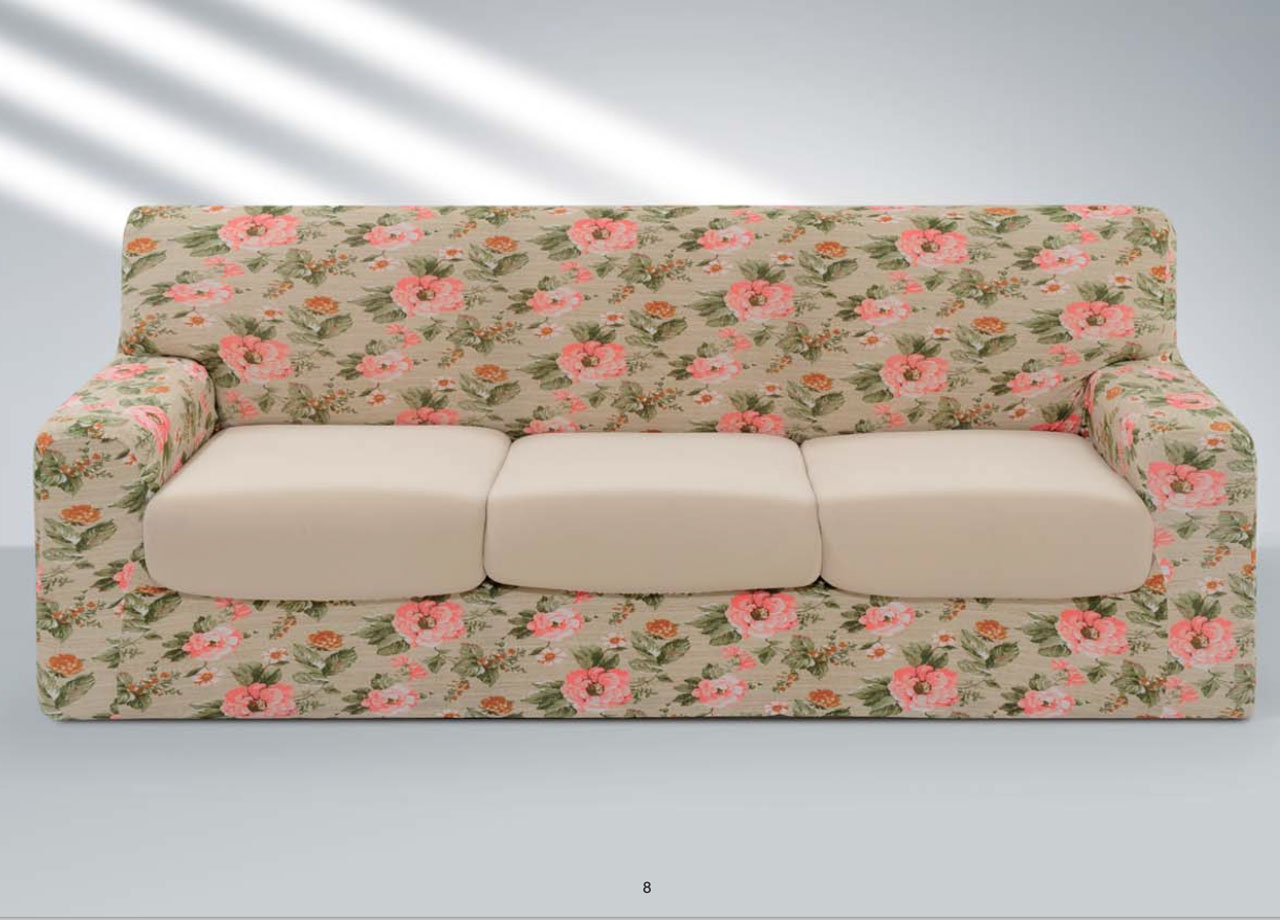 Copridivano Sofa Cover In Fantasia Disegno AB - 3 Posti - AB 1000 Rosa