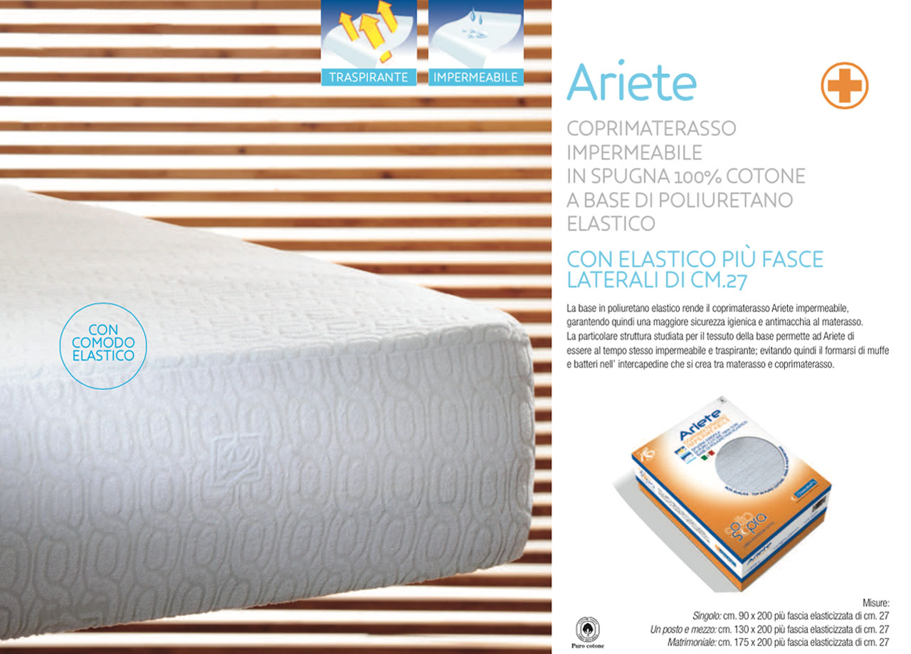 Image of Coprimaterasso Ariete Impermeabile E Traspirante - Matrimoniale - Ariete