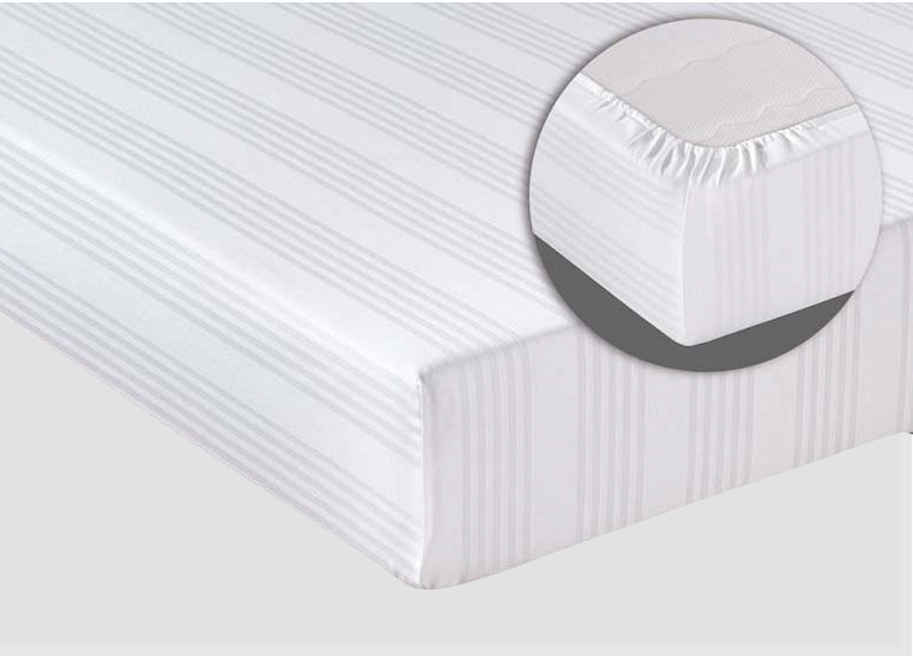 Image of Coprimaterasso Bianco Protezione Letto Materasso Modello Sanfort Con Angoli - Matrimoniale - Coprimat Angoli
