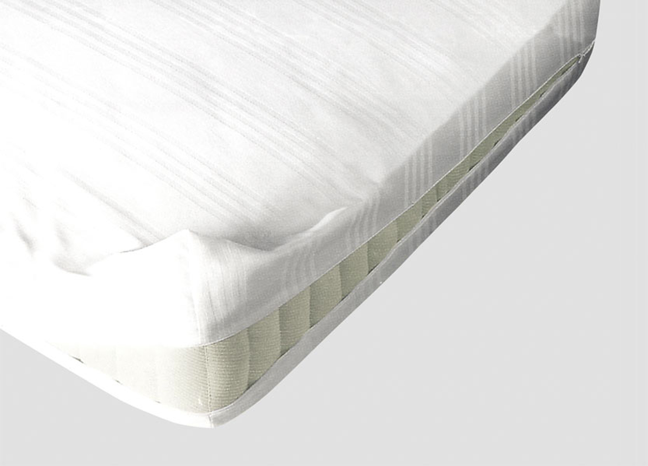 Image of Coprimaterasso Bianco Protezione Letto Materasso Modello Sanfort Con Zip - Matrimoniale - Coprimat Zip