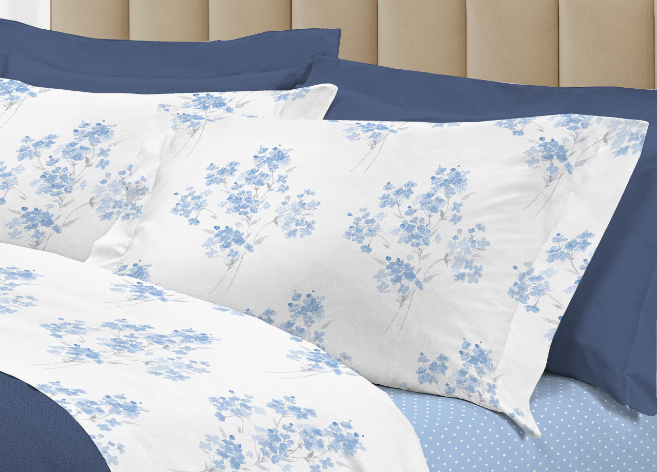 Completo Lenzuola Letto 100% Cotone Made Italy 3027 Disegno Primavera - Foto 3 di 17