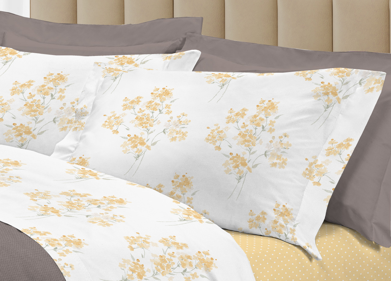 Completo Lenzuola Letto 100% Cotone Made Italy 3027 Disegno Primavera - Foto 7 di 17