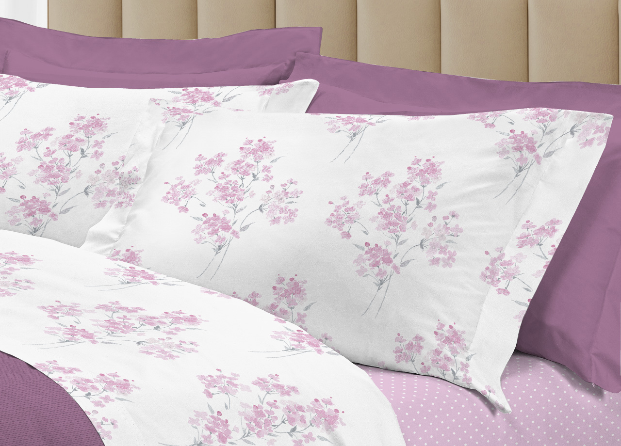 Completo Lenzuola Letto 100% Cotone Made Italy 3027 Disegno Primavera - Foto 15 di 17
