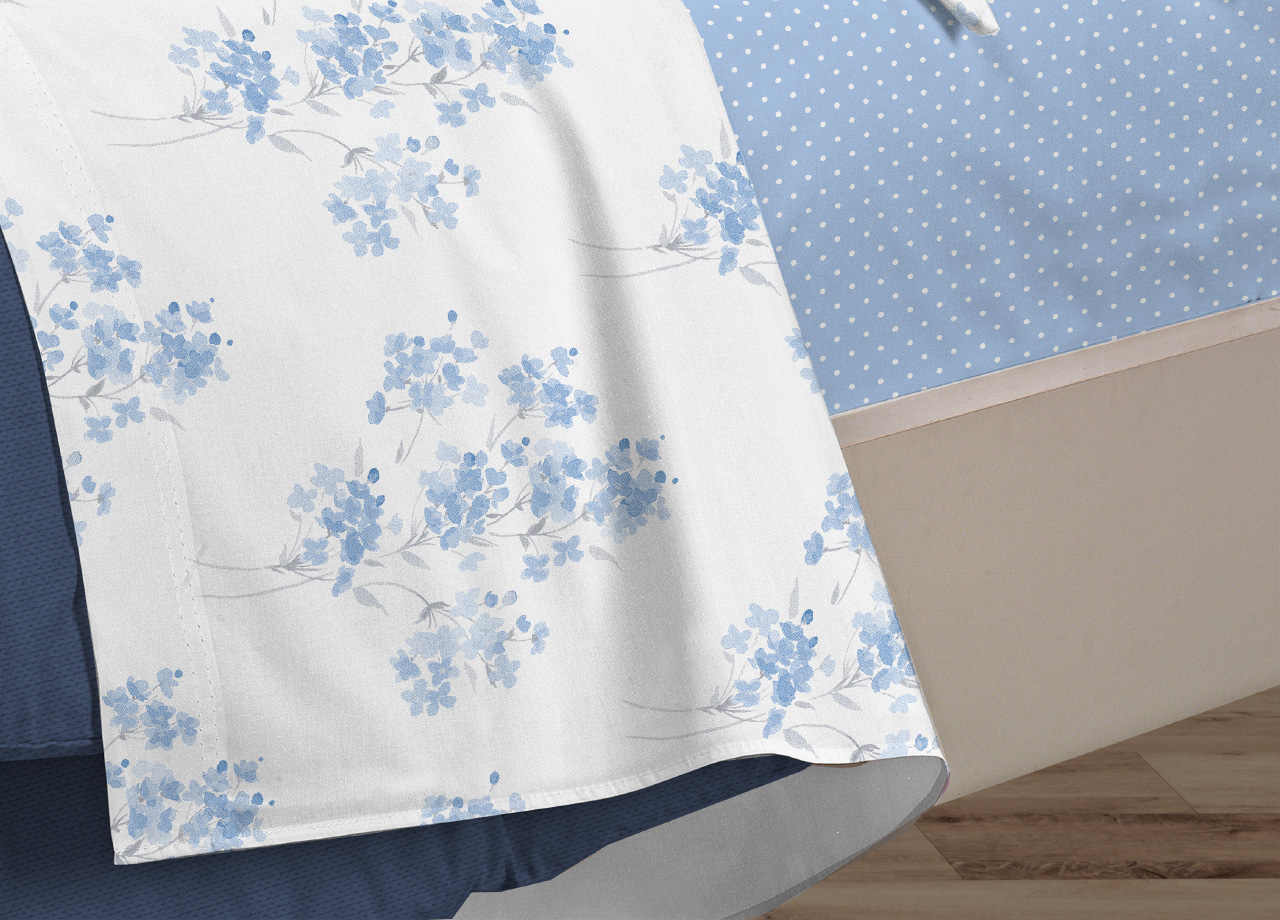 Completo Lenzuola Letto 100% Cotone Made Italy 3027 Disegno Primavera - Foto 4 di 17