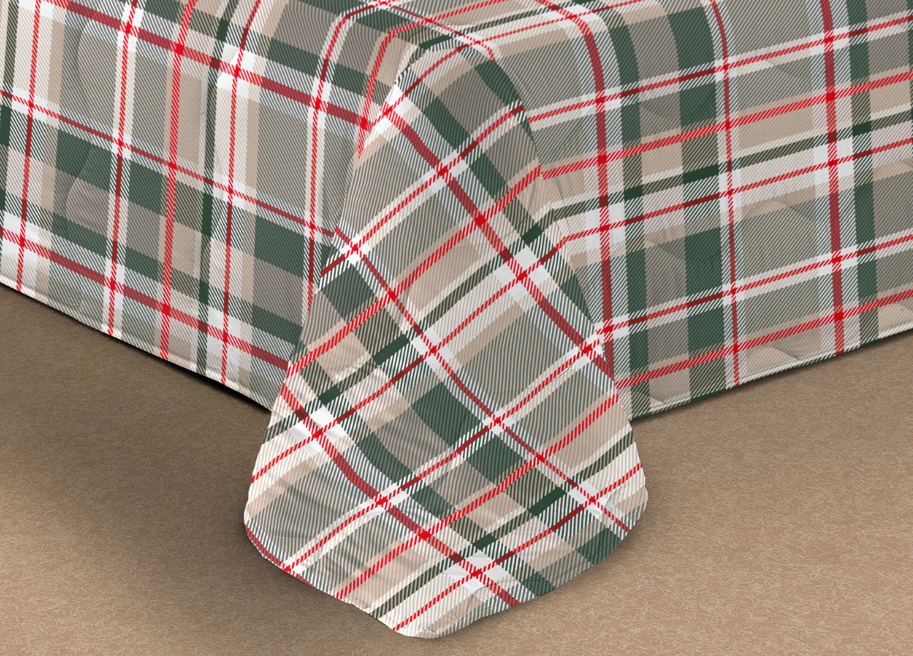 Trapunta Piumone Letto Invernale Imbottita 300gr Scaldanotti Tartan - Foto 16 di 25
