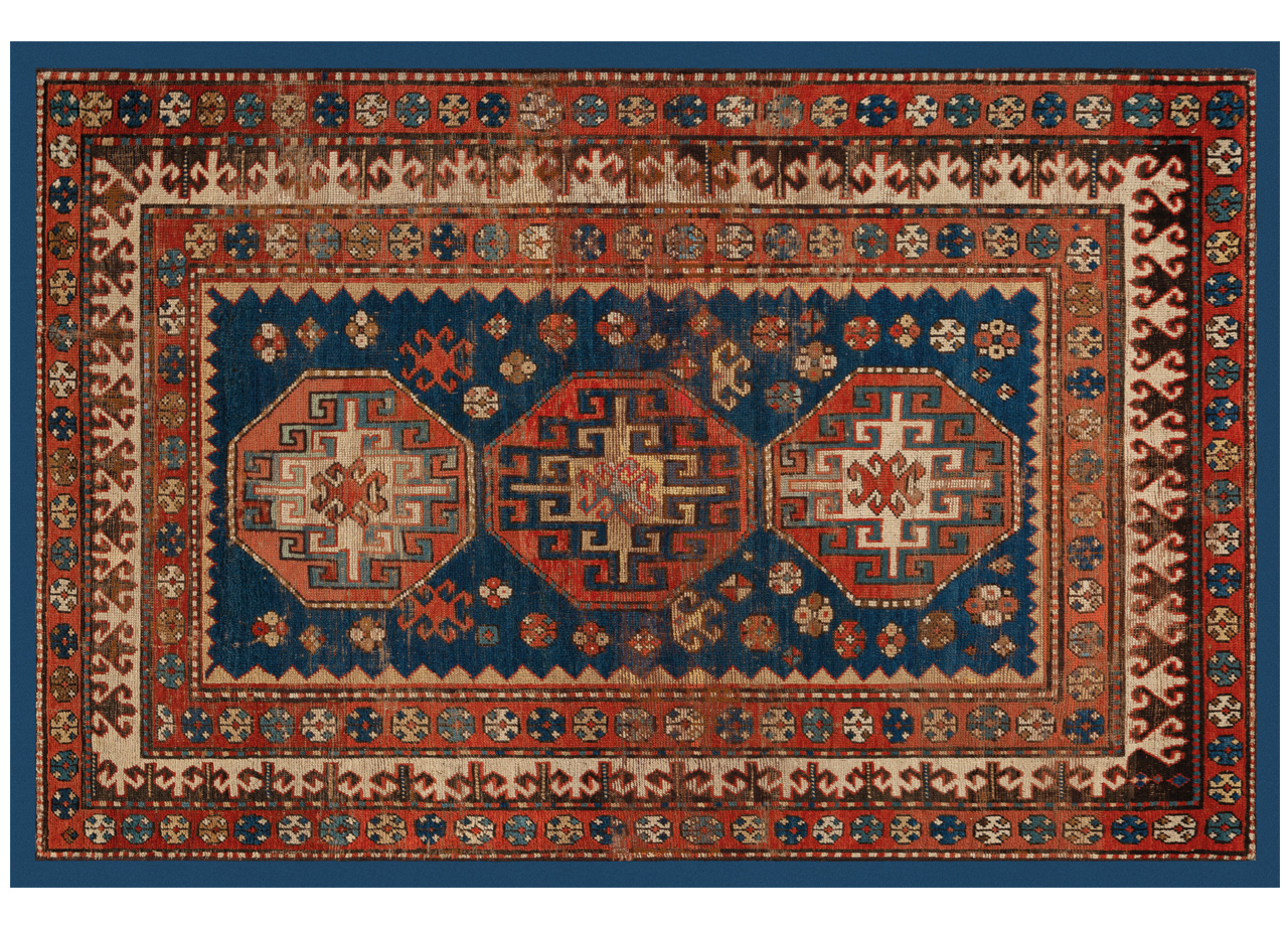 Tappeto Antiscivolo Stampa Digitale Linea Emozioni D'Oriente Dis. Kazaki - 58x122 - Kazaki