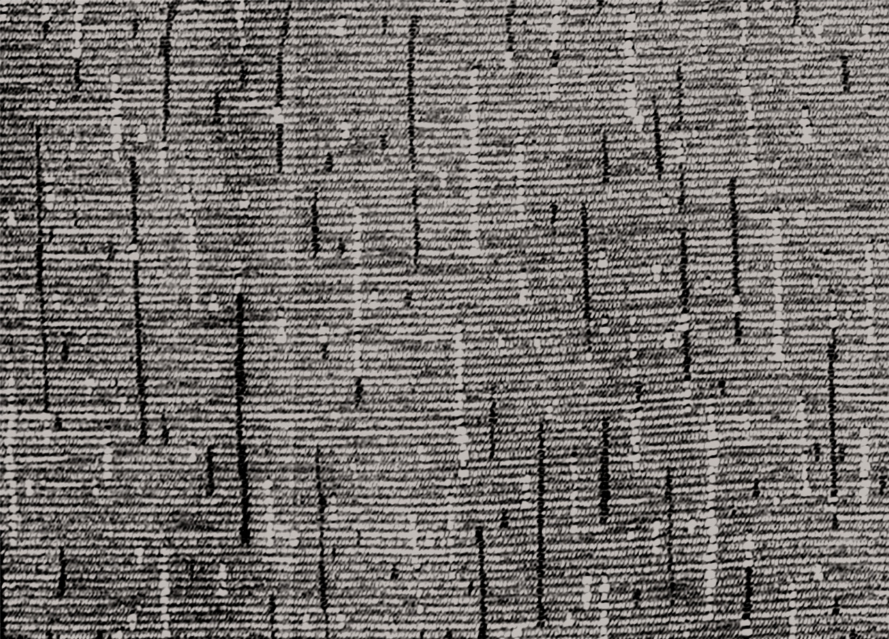 Image of Copritavolo Salotto/Cuina Cinigliato Lavorazione Jacquard Modello Rain - 180x180 - Grigio