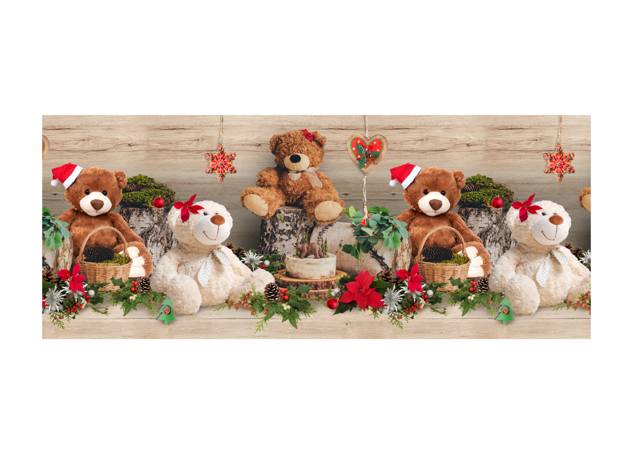 Image of Tappeto Natale Passatoia Cucina Antiscivolo Sottolavello Digitale Teddy Noel 480 - 50x280 - Teddy Noel