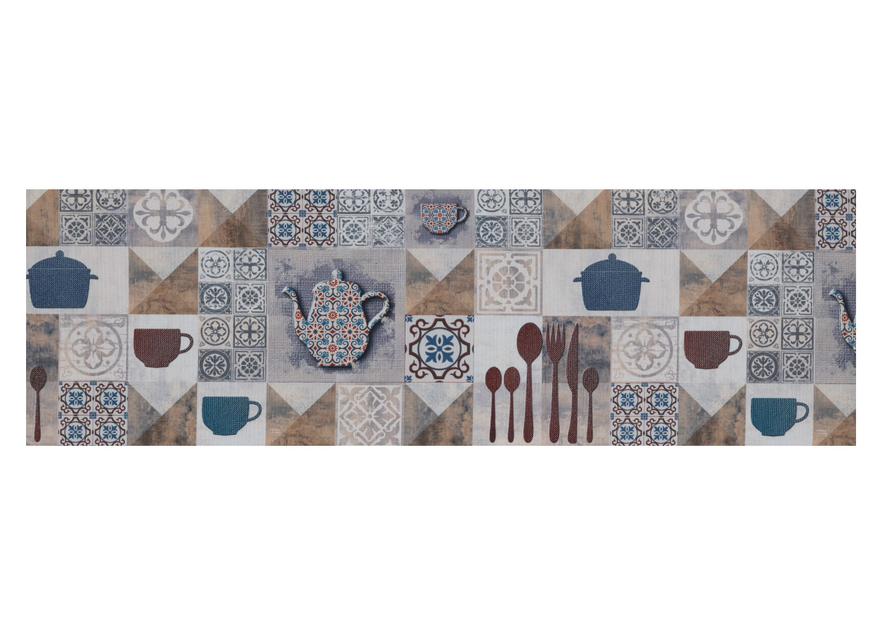 Image of Tappeto Passatoia Cucina Antiscivolo Antimacchia Digitale Sprinty Kitchen - 52x230 - Kitchen