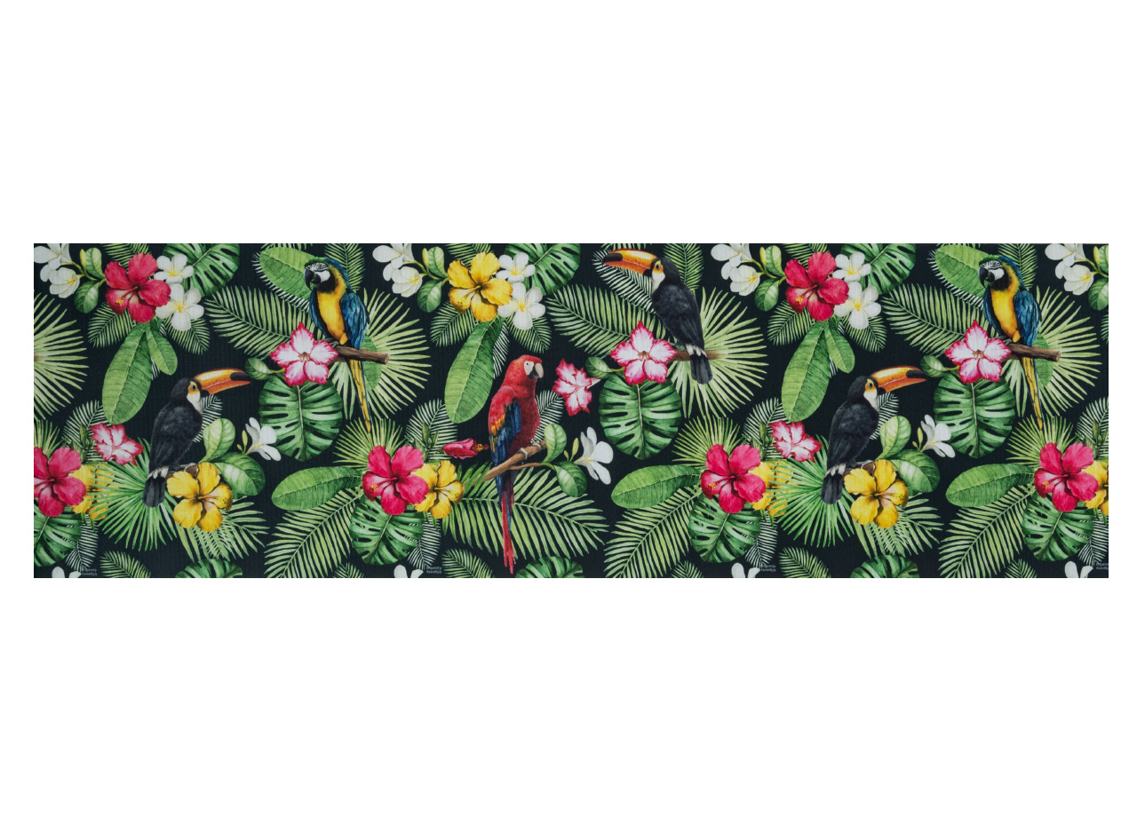 Image of Tappeto Passatoia Cucina Antiscivolo Antimacchia Digitale Sprinty Tropical - 52x230 - Tropical