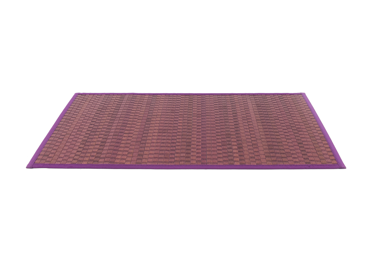 Tappeto Bamboo Antiscivolo In Tinta Unita Cucina Salotto - 60x300 - Viola