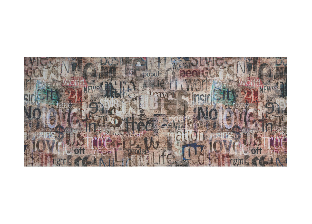 Image of Tappeto Cucina Antiscivolo Stampa Digitale Emozioni Fantasia Words By Suardi - 58x280 - Word