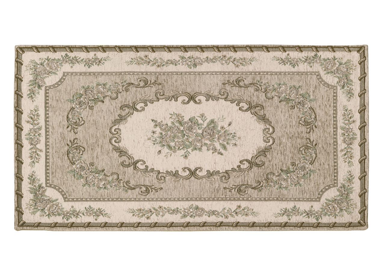 Tappeto Velour Antiscivolo Disegno Operà By Suardi - 65x110(2Tappeti) - Tortora
