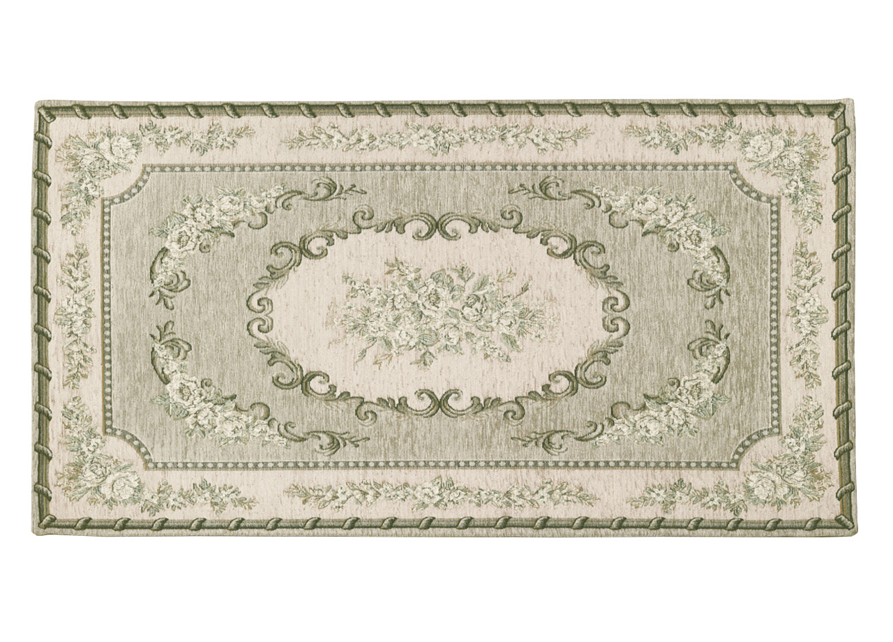 Tappeto Velour Antiscivolo Disegno Operà By Suardi - 65x110(2Tappeti) - Verde