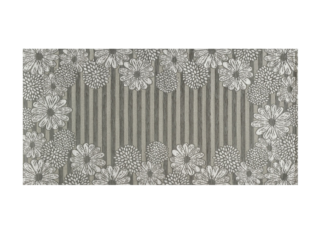 Image of Tappeto Passatoia Runner Cucina Antiscivolo Lavabile Disegno Sole Grigio Suardi - 55x280 - Grigio