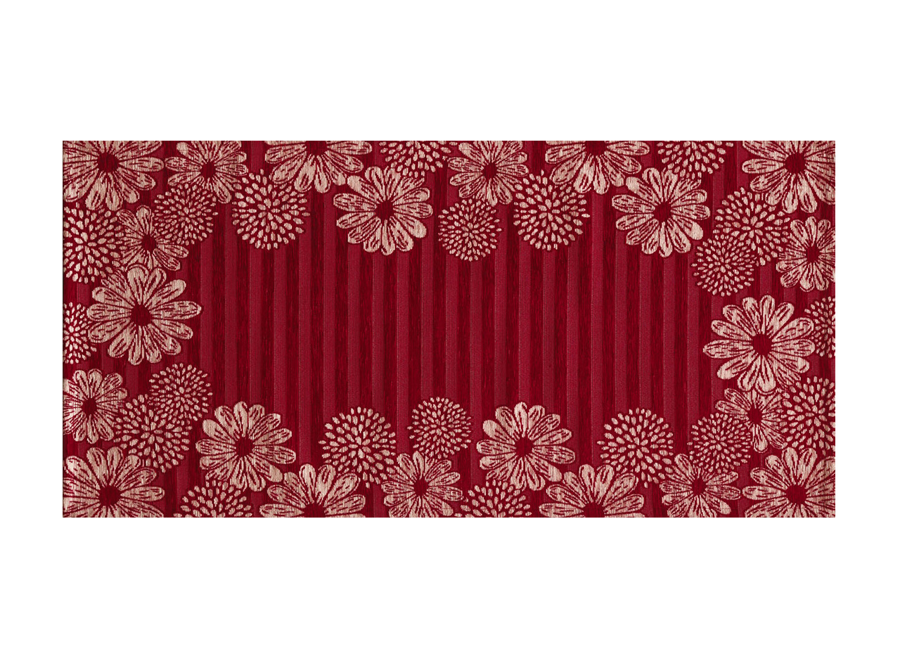 Image of Tappeto Passatoia Runner Cucina Antiscivolo Lavabile Disegno Sole Rosso Suardi - 55x280 - Rosso