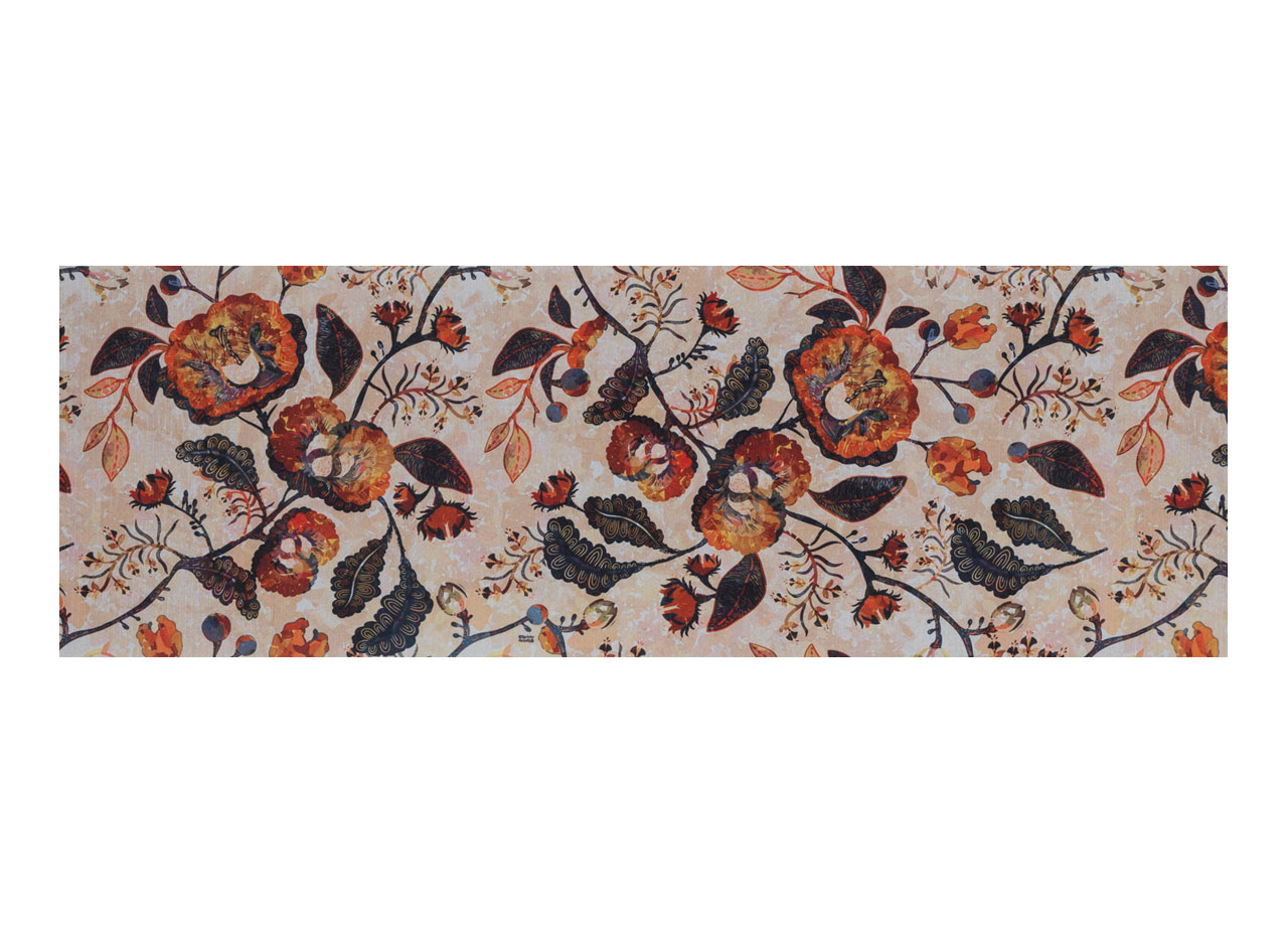 Image of Tappeto Passatoia Cucina Antiscivolo Antimacchia Digitale Sprinty Fiorame - 52x400 - Fiorame