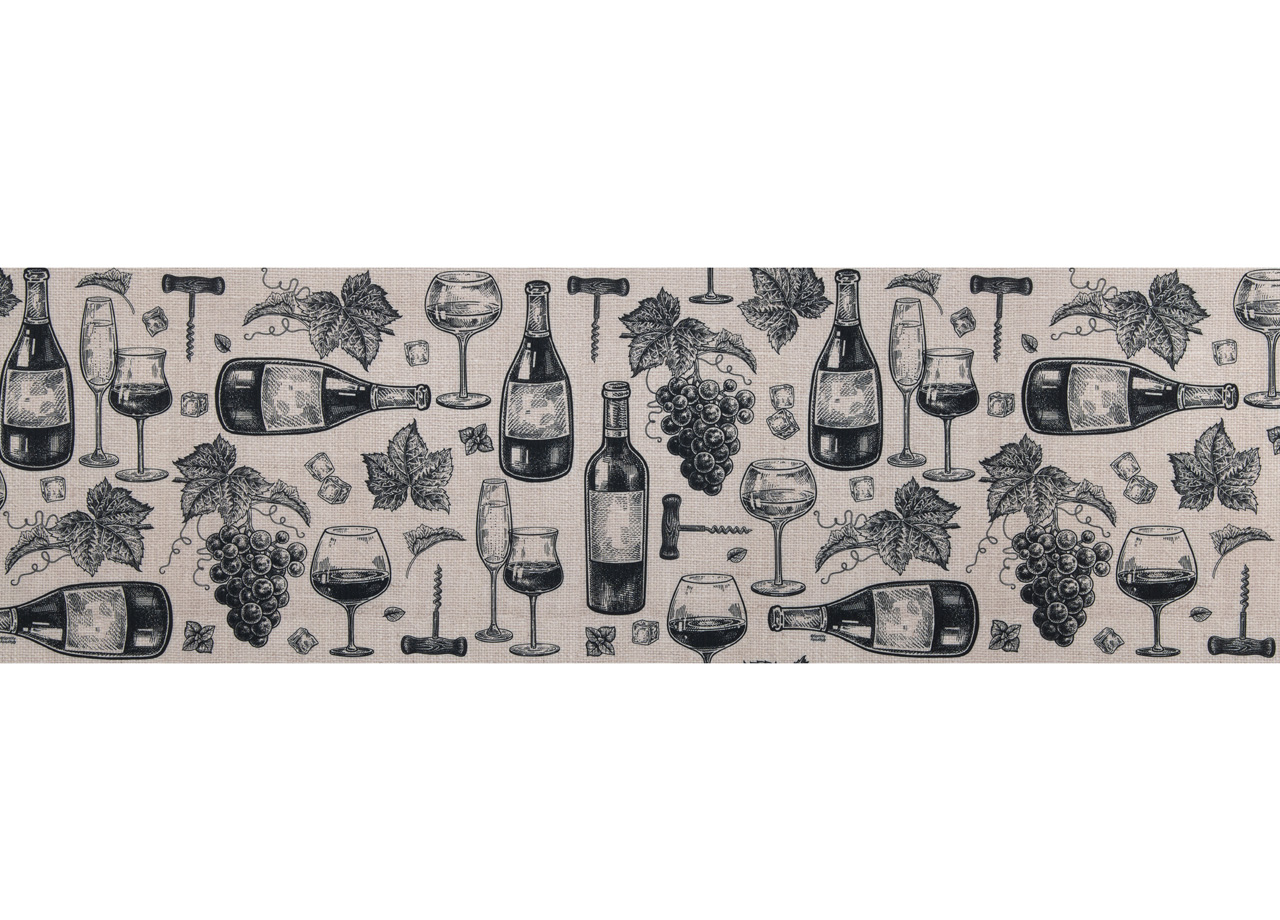 Image of Tappeto Passatoia Cucina Antiscivolo Antimacchia Digitale Sprinty Osteria - 52x230 - Osteria