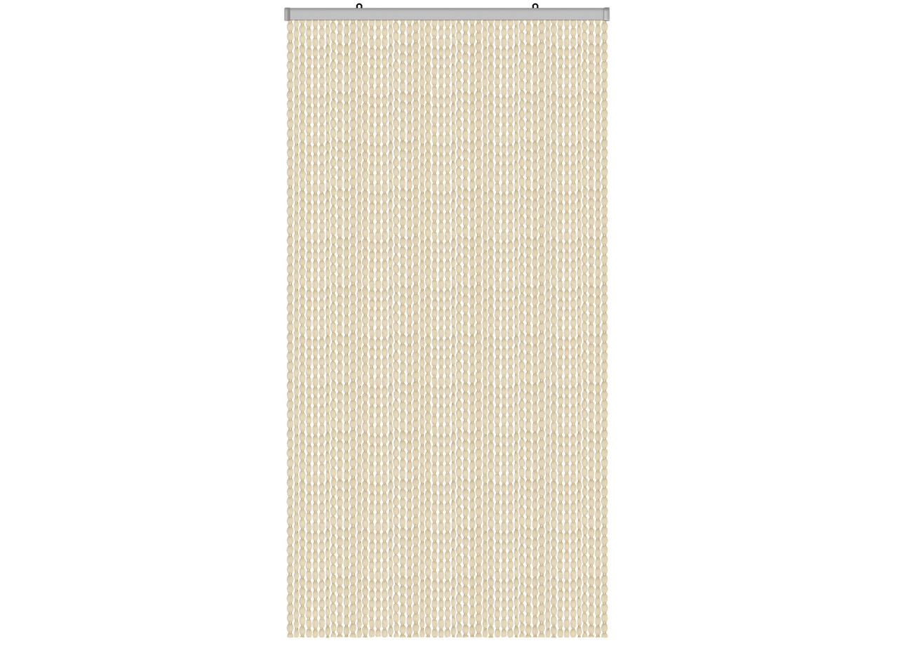 Image of Tenda Antimosca Antirumore Caduta Pannello Porta Finestra Casa Pon Pon - 120X230 - Beige