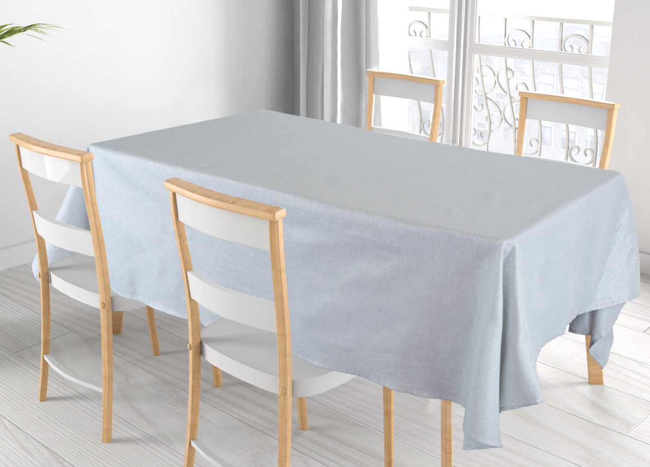 Tovaglia Cucina Soggiorno Tinta Unita Lurex Modello Joychrist - 140x360cm - Argento