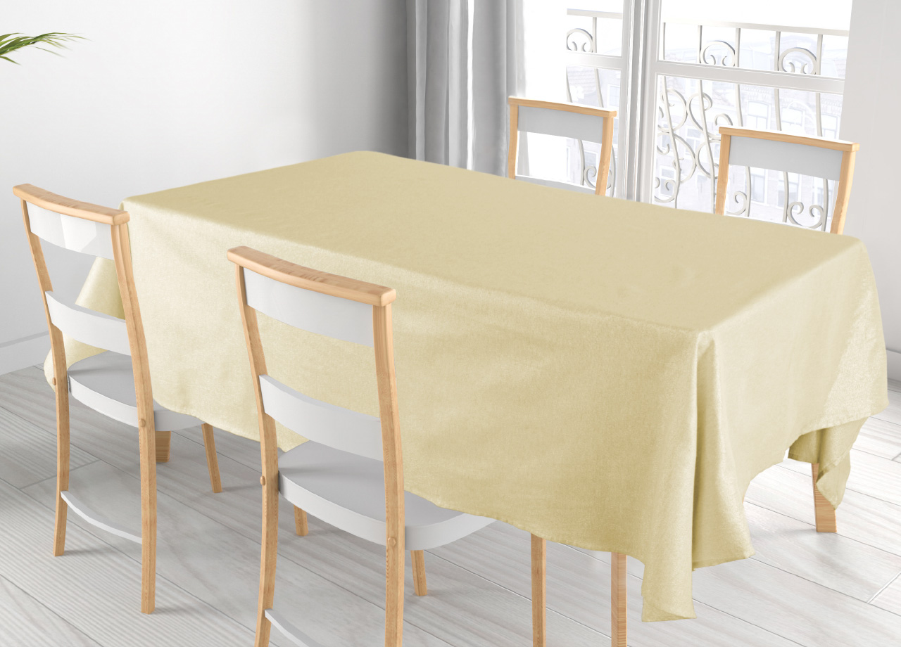 Tovaglia Cucina Soggiorno Tinta Unita Lurex Modello Joychrist - 140x360cm - Oro